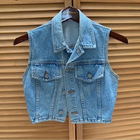 Vintage BONGO Denim Vest Size Small - Picture 1 of 6